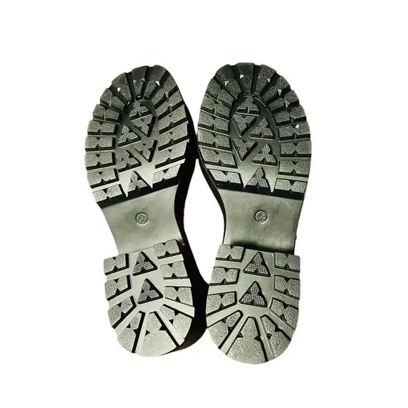 Koi Footwear Red Black Plaid Platform Mary Jane Chunky Lug Heel Size EU 36 - Picture 2 of 8